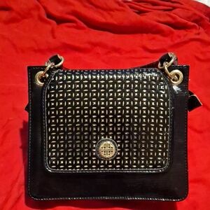Kate Landry Black and Gold Crossbody Bag